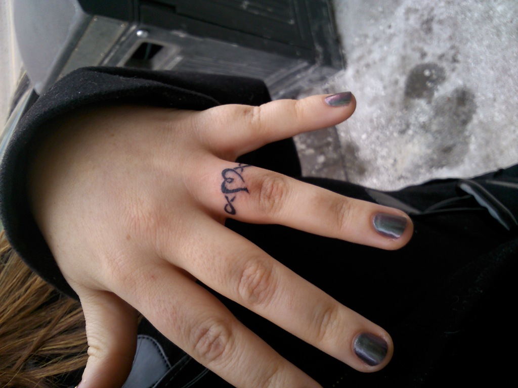 infinity heart ring tattoo