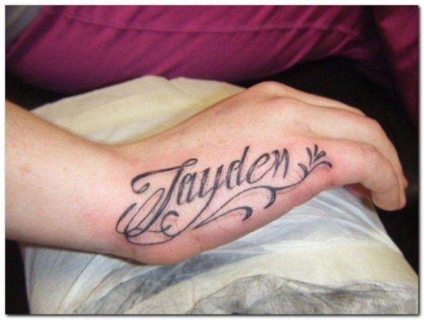 Name Tattoo Design On Finger