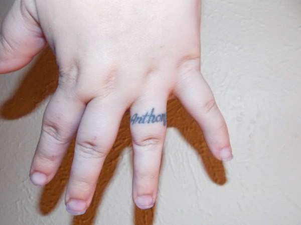 Name Tattoo On Finger