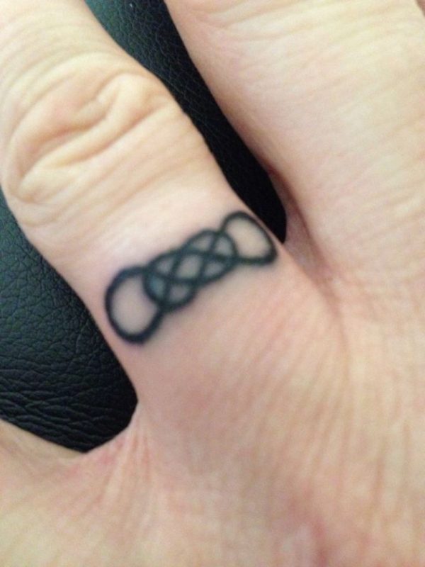 Nice Infinity Tattoo On Finger