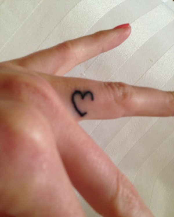 Outline Heart Tattoo