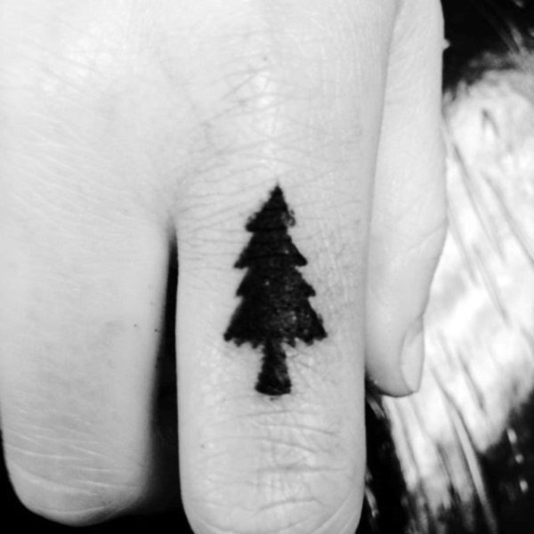 Pine Tree Mens Tattoo