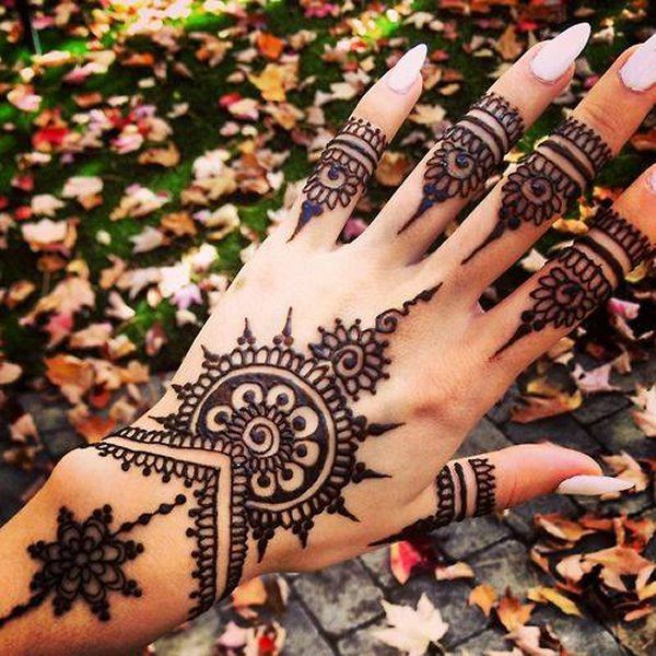 Pretty Henna Flower Tattoo