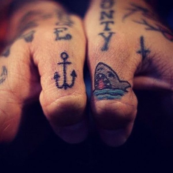 Shark And Anchor Tattoo