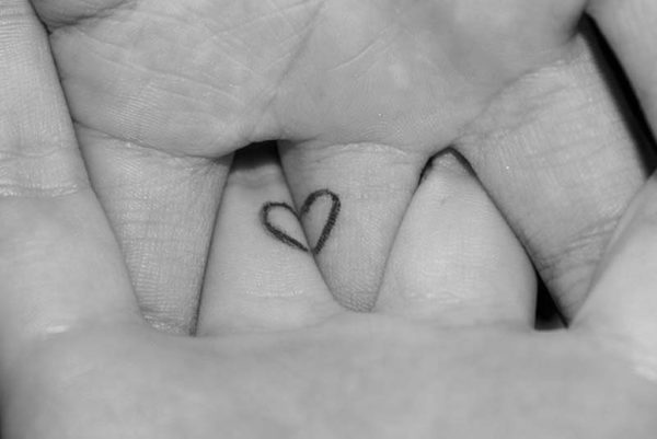 Small Heart Tattoo Design On Finger