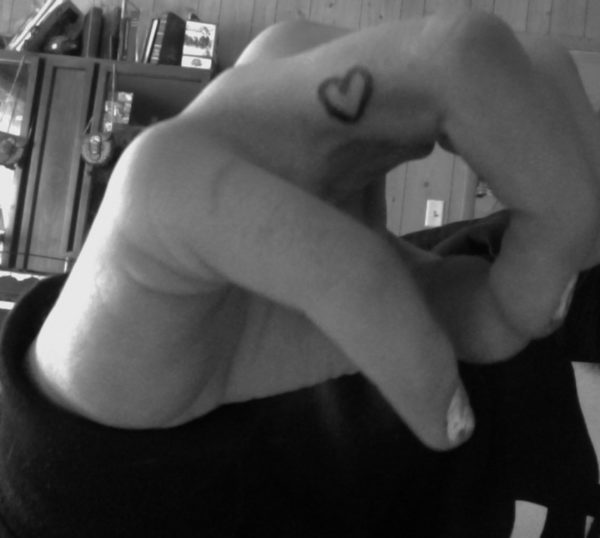 Small Heart Tattoo On Finger 