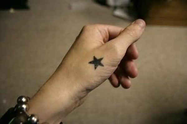 Star Tattoo On Thumb