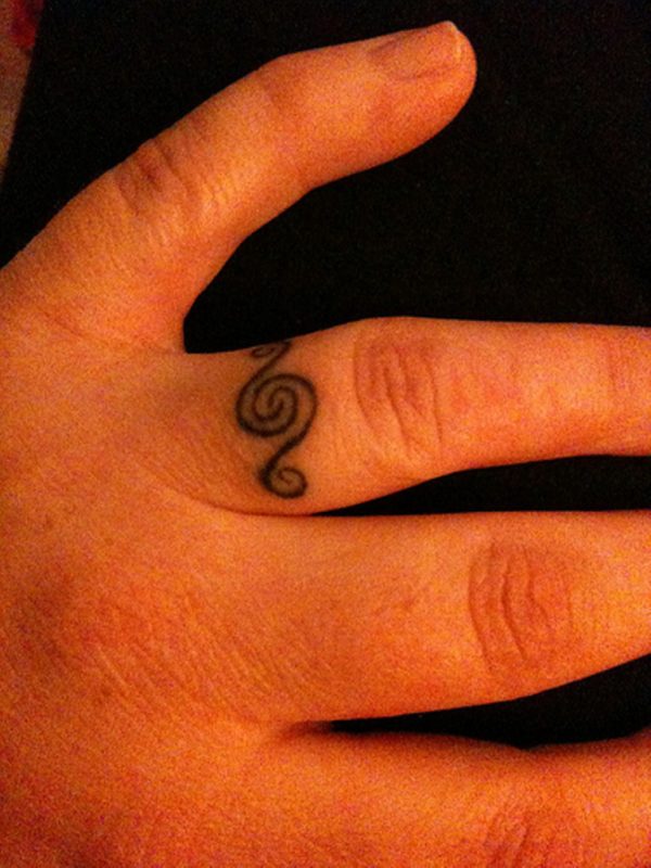 Stylish Finger Tattoo