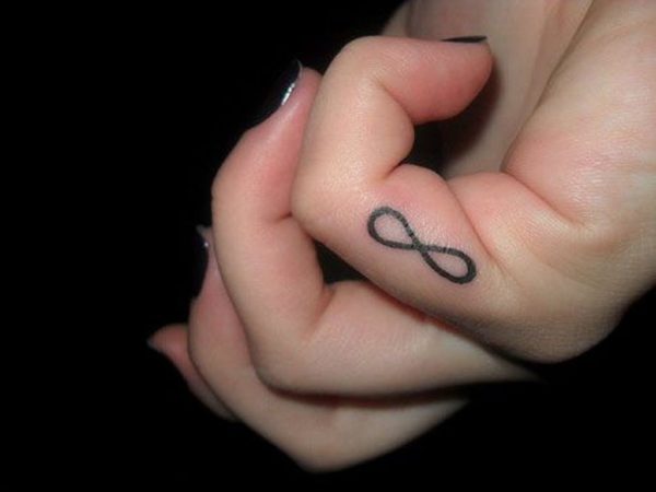 Symbol Tattoo On Finger