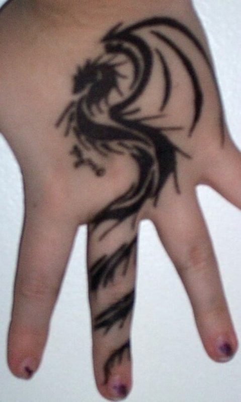 Tribal Dragon Tattoo