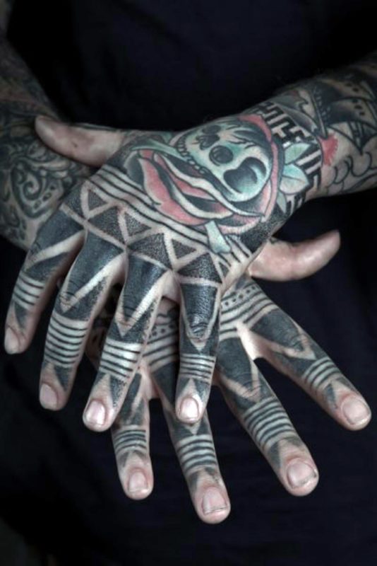 Tribal Finger Tattoo