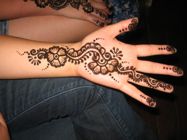 Unique Henna Flower Tattoo