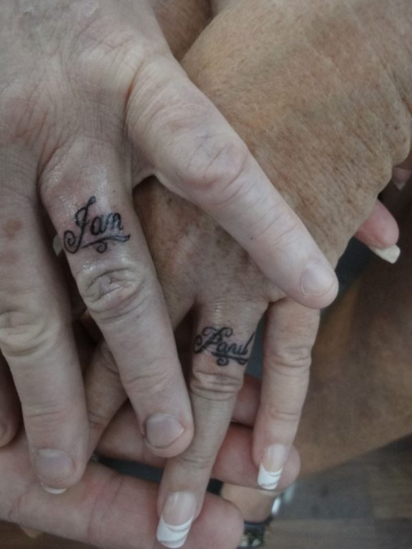 Word Tattoo On Finger