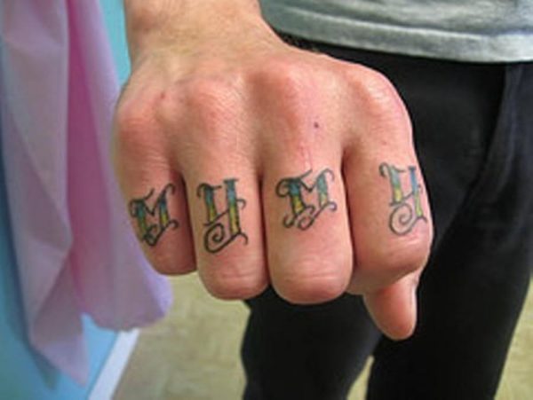 Word Tattoo On Finger