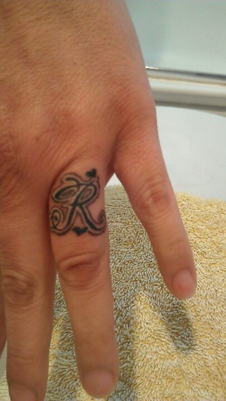 Word Tattoo On Finger