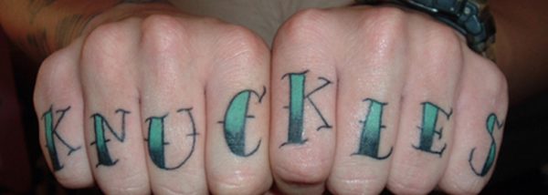 knuckles Word Tattoo
