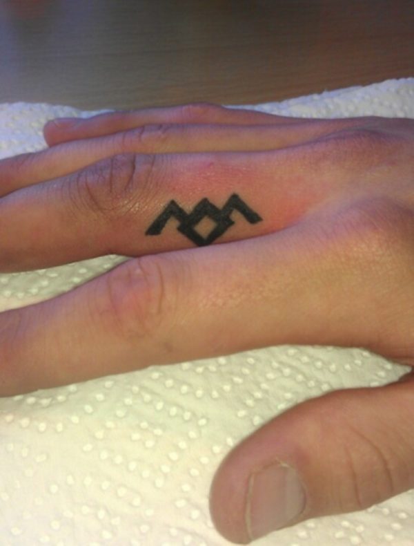 Tribal Finger Tattoo