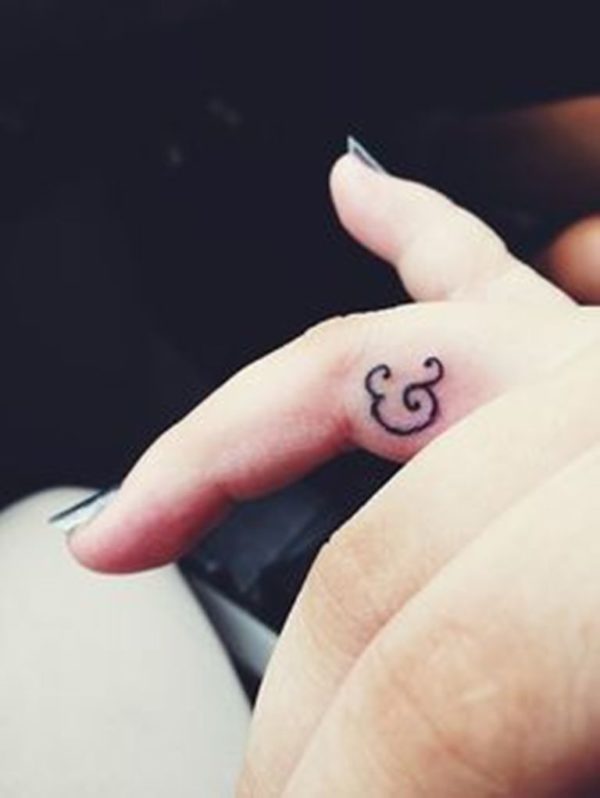 Ampersand Tattoo On Finger