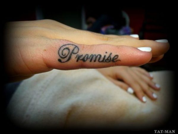 Attractive Promise Tattoo