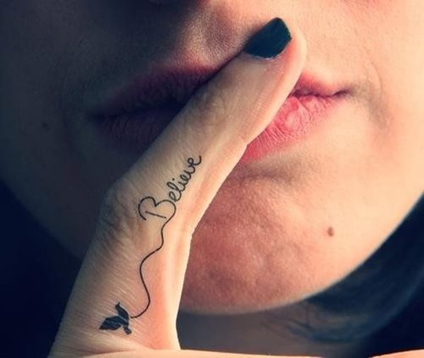 Believe Finger Tattoo