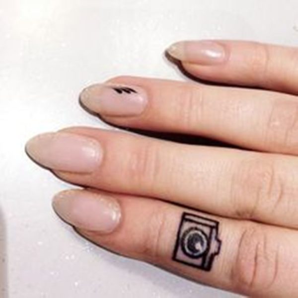 Camera Tattoo On Finger