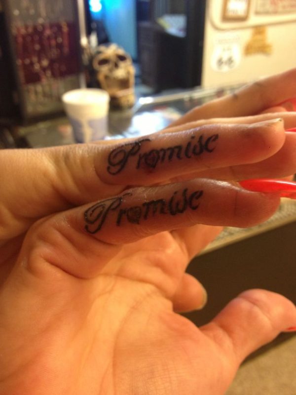 Finger Matching Promise Tattoo