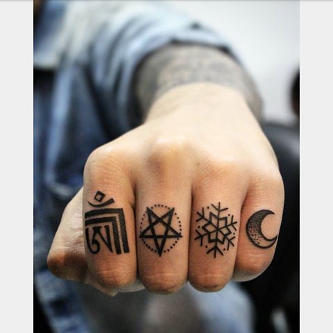 Moon Tattoo On Little Finger