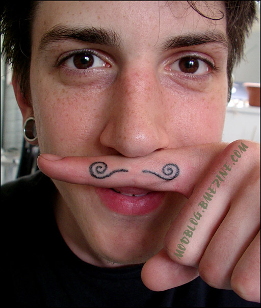 Mustache Designer Tattoo