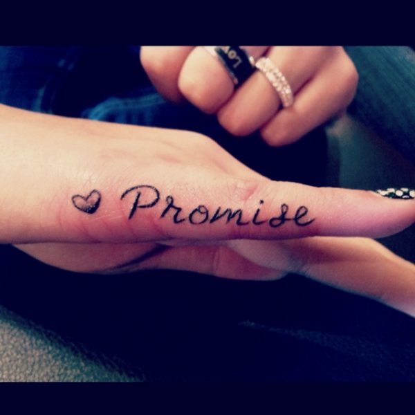 Nice Promise Tattoo Design