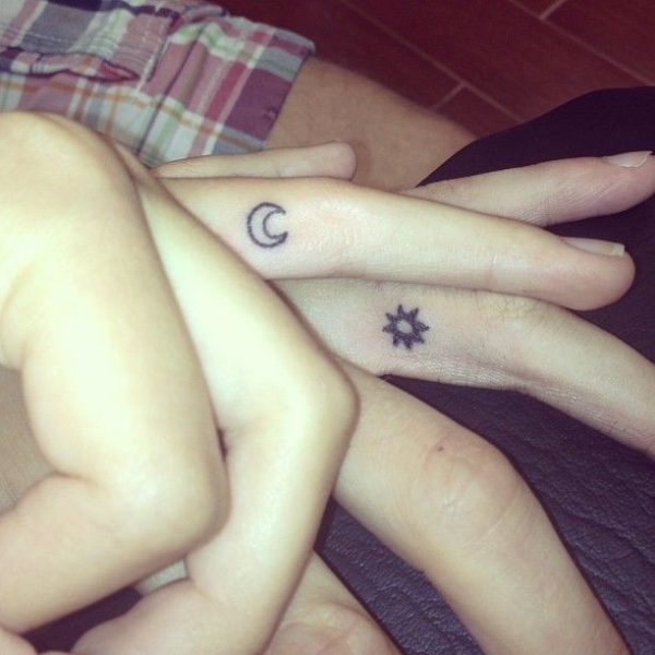 Nice Moon And Star Tattoo