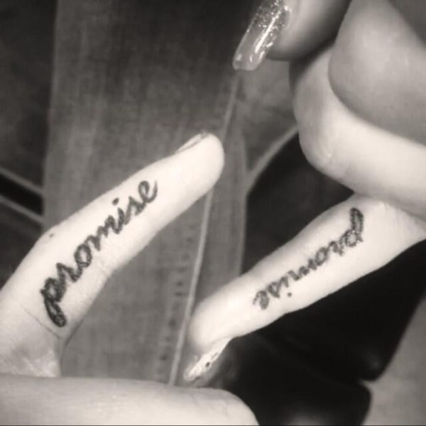 Promise Finger Tattoo Design