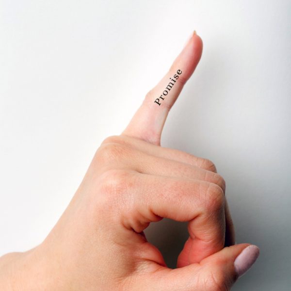 Promise Tattoo On Finger 