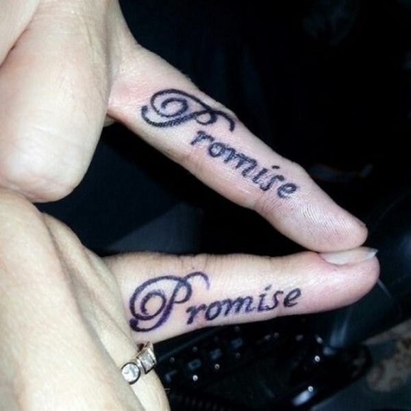 Promise Tattoo On Finger