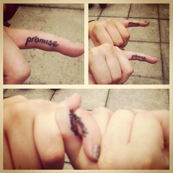 Promise Tattoo On Fingers