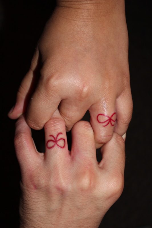 Sweet Bow Finger Tattoo Design