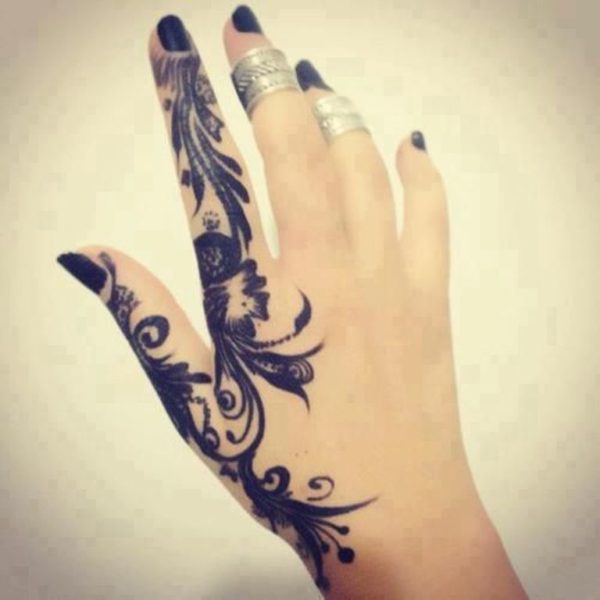Wonderful Feather Design Tattoo On Finger