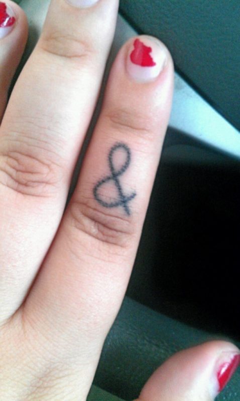 Wonderful Ampersand Finger Tattoo