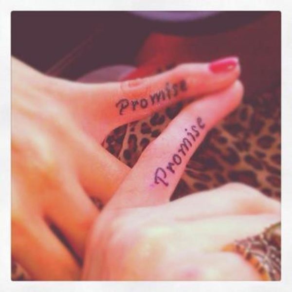 Wonderful Promise Tattoo On Little Finger